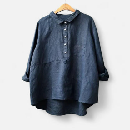 Velour Mode | Chemise Femme Décontractée à Manches Longues – Élégance Boutonnée, Style Polyvalent