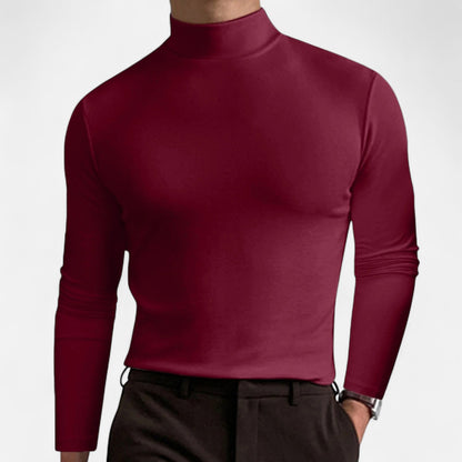 Velour Mode | Chemise Slim à Col Montant Homme – Élégance Élancée, Raffinement Moderne
