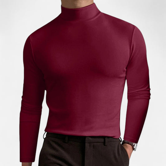 Velour Mode | Chemise Slim à Col Montant Homme – Élégance Élancée, Raffinement Moderne