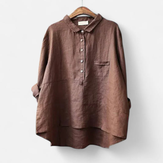 Velour Mode | Chemise Femme Décontractée à Manches Longues – Élégance Boutonnée, Style Polyvalent