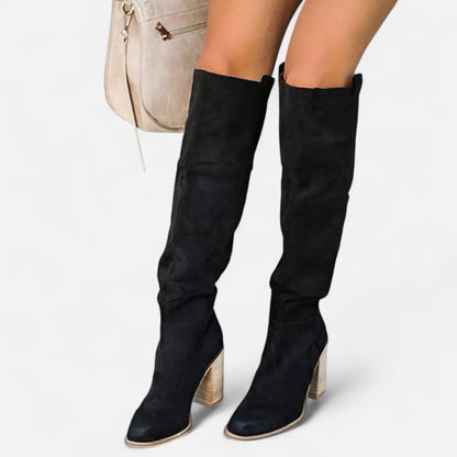 Velour Mode | Bottes confortables hauteur genou pour femme