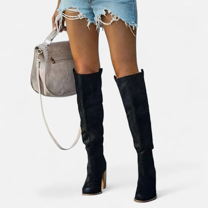 Velour Mode | Bottes confortables hauteur genou pour femme