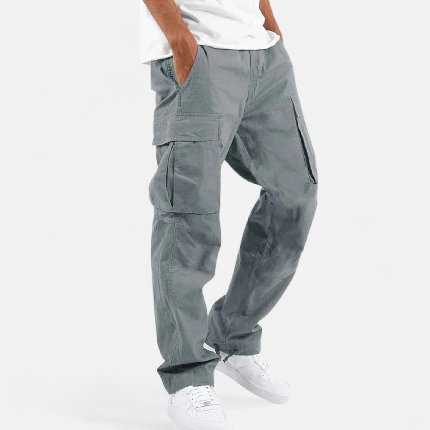 Velour Mode | Pantalon Cargo Décontracté Homme – Grandes Poches, Style Utilitaire Élégant