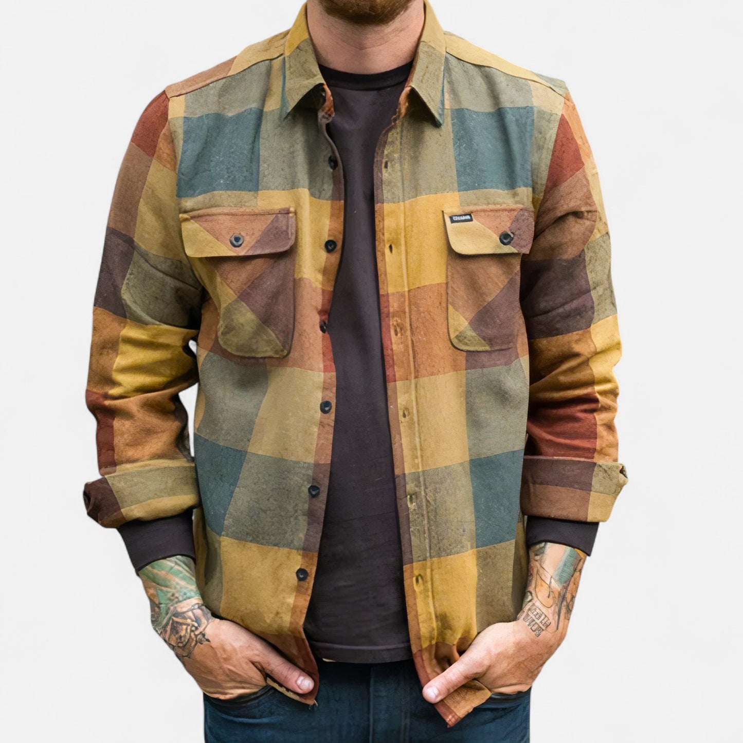 Velour Mode | Chemise Homme à Carreaux Manches Longues – Esprit Vintage, Charme Authentique