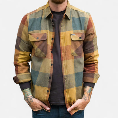 Velour Mode | Chemise Homme à Carreaux Manches Longues – Esprit Vintage, Charme Authentique