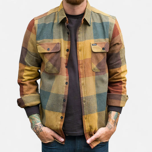 Velour Mode | Chemise Homme à Carreaux Manches Longues – Esprit Vintage, Charme Authentique