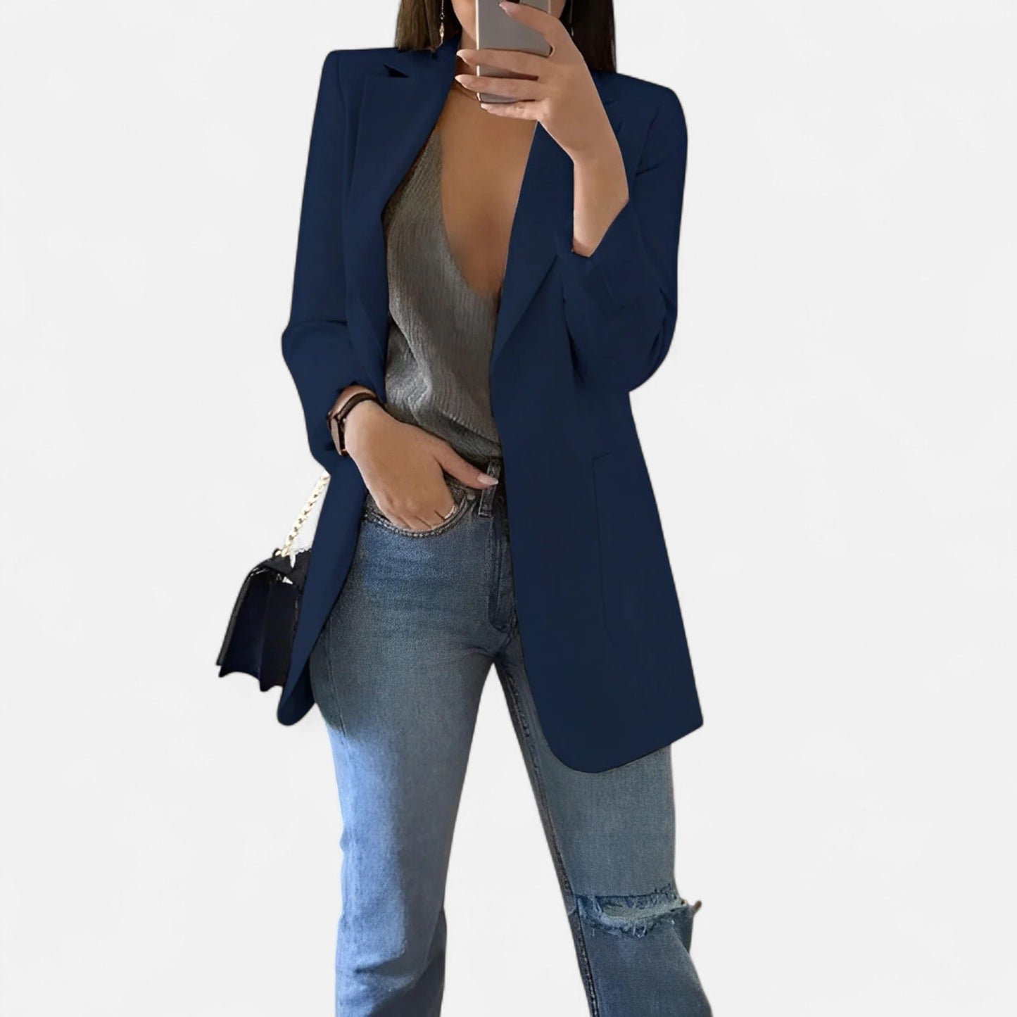 Velour Mode | Blazer d’Été Élégant Femme à Col Revers