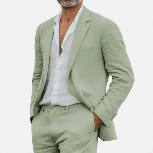 Velour Mode | Costume en lin classique pour homme