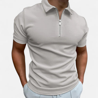 Velour Mode | Polo Zippé Homme – Demi-Fermeture, Style Sport-Chic Structuré