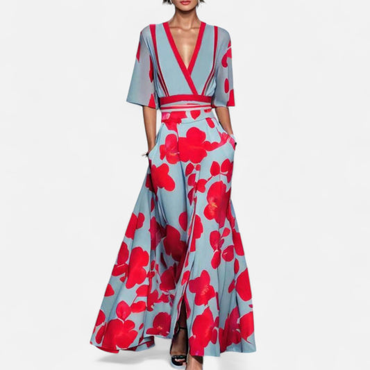 Velour Mode | Robe Longue Cintrée à Poches – Fluidité Élégante et Allure Décontractée