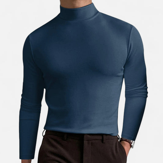 Velour Mode | Chemise Slim à Col Montant Homme – Élégance Élancée, Raffinement Moderne