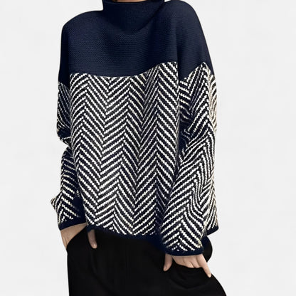 Velour Mode | Pull Femme Élégant en Maille Patchwork