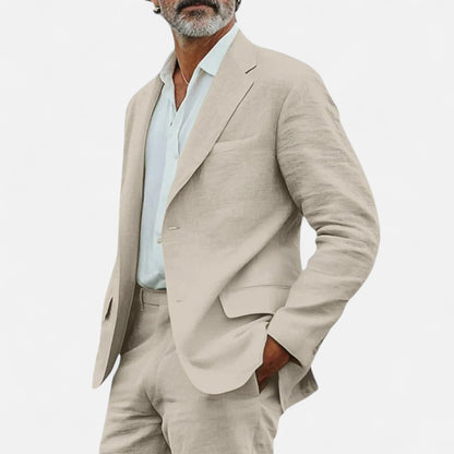 Velour Mode | Costume en lin classique pour homme