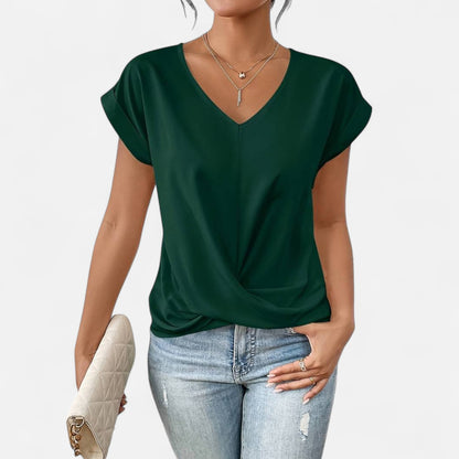 Velour Mode | Haut Femme Manches Courtes Léger – Simplicité Aérienne, Élégance Quotidienne