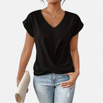 Velour Mode | Haut Femme Manches Courtes Léger – Simplicité Aérienne, Élégance Quotidienne