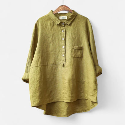 Velour Mode | Chemise Femme Décontractée à Manches Longues – Élégance Boutonnée, Style Polyvalent