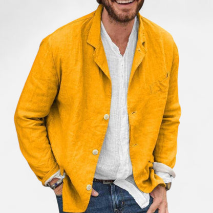 Velour Mode | Veste Ample en Coton et Lin – Légèreté Décontractée, Élégance Naturelle