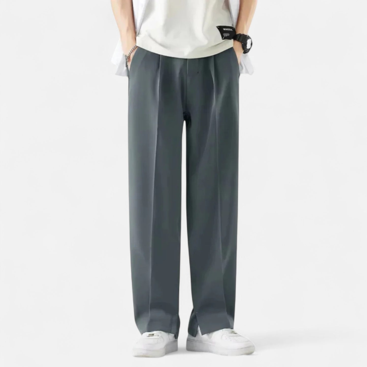 Velour Mode | Pantalon ample décontracté coupe droite