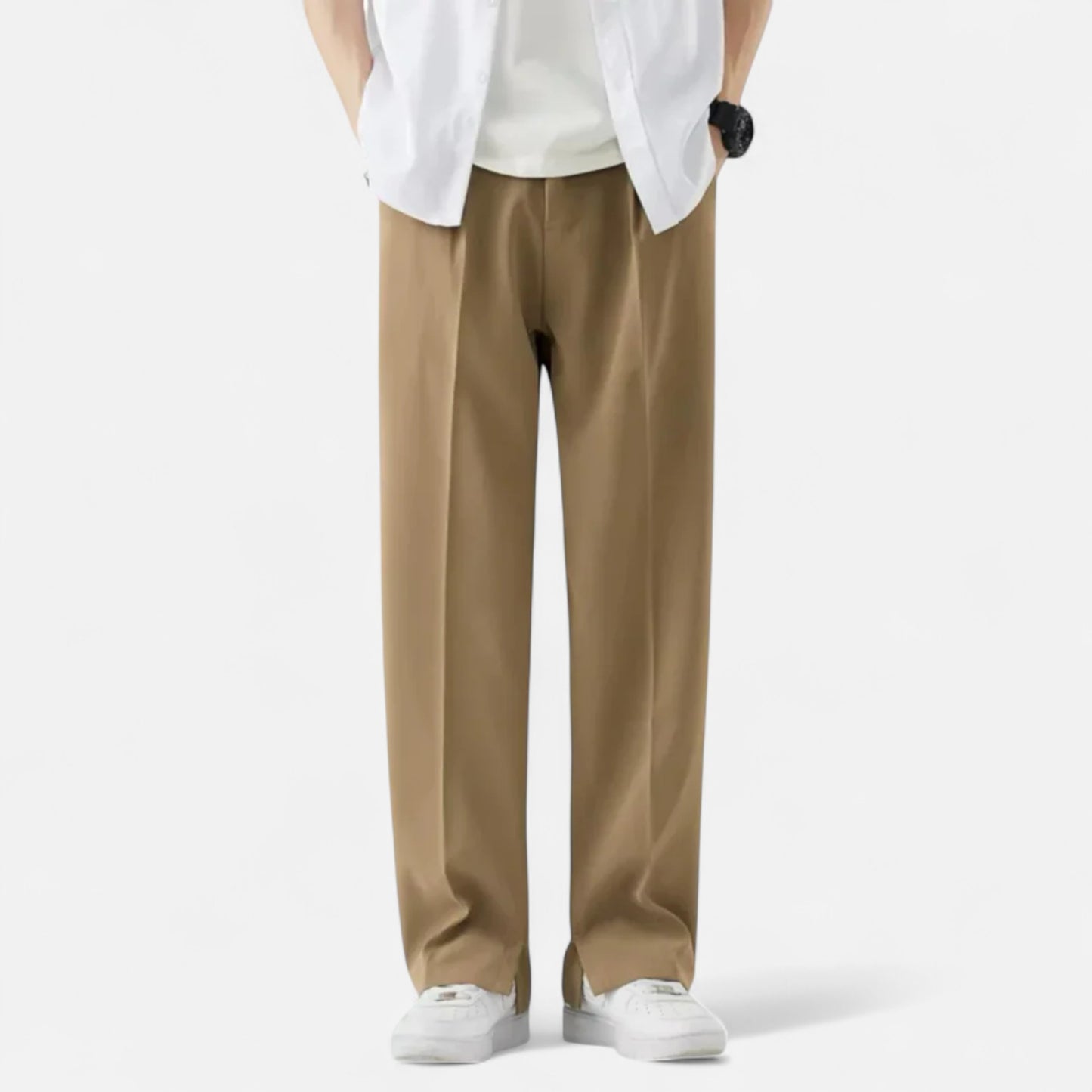 Velour Mode | Pantalon ample décontracté coupe droite