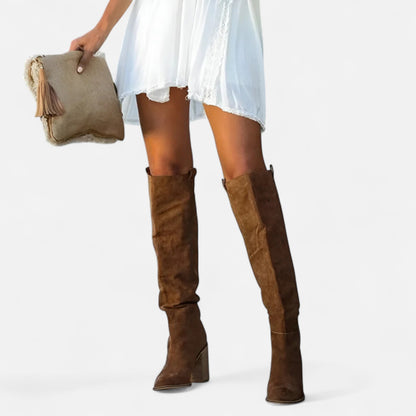 Velour Mode | Bottes confortables hauteur genou pour femme