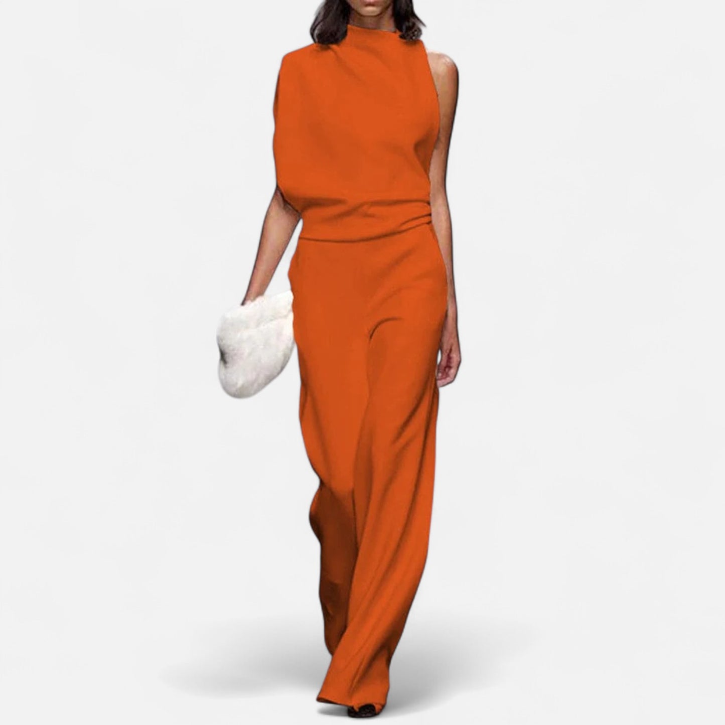 Velour Mode | Robe de Cérémonie Sans Manches – Élégance Sculptée et Charme Intemporel
