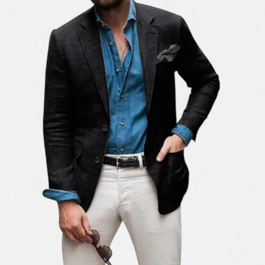 Velour Mode | Blazer en lin respirant pour homme