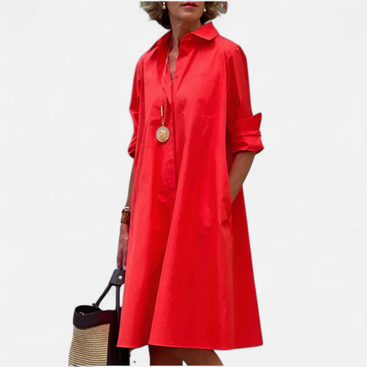 Velour Mode | Robe Polo Extensible Femme – Élégance Décontractée et Confort Respirant