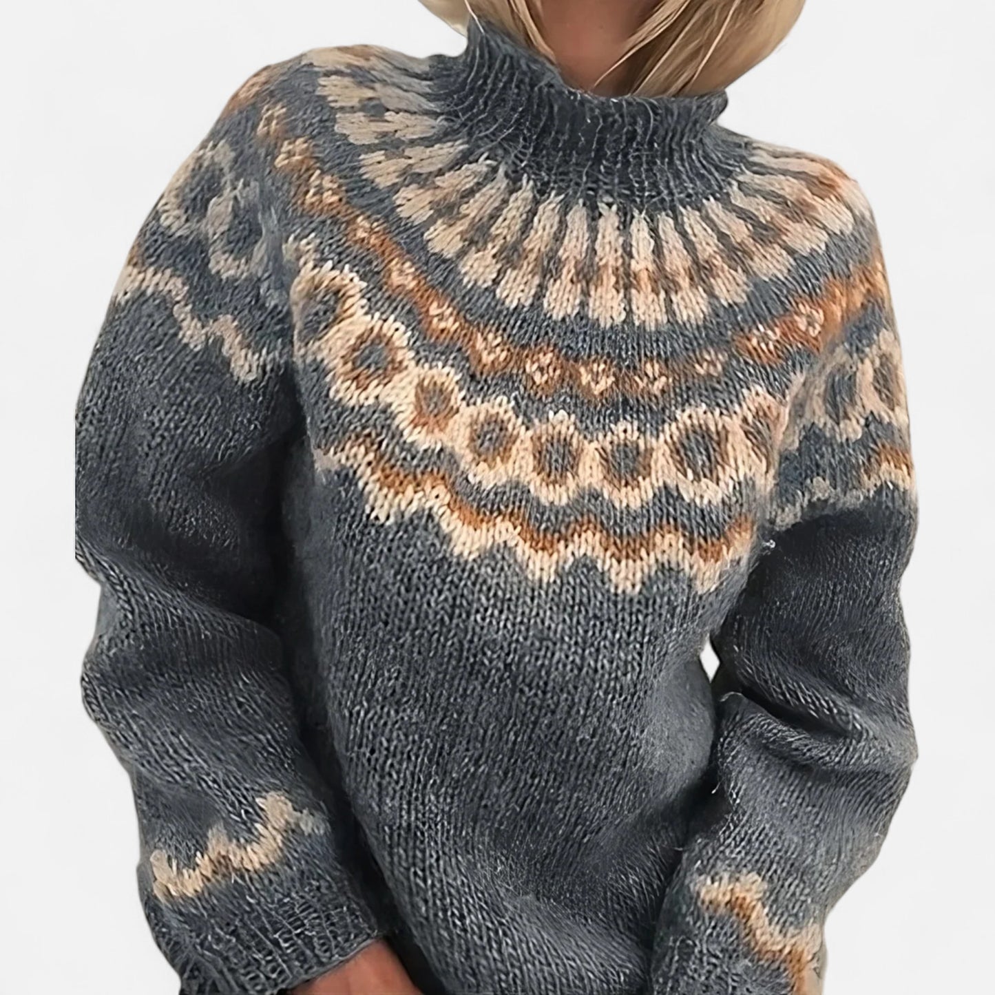 Velour Mode | Pull Col Roulé Femme en Laine Islandaise