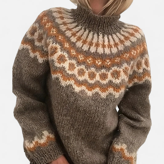 Velour Mode | Pull Col Roulé Femme en Laine Islandaise