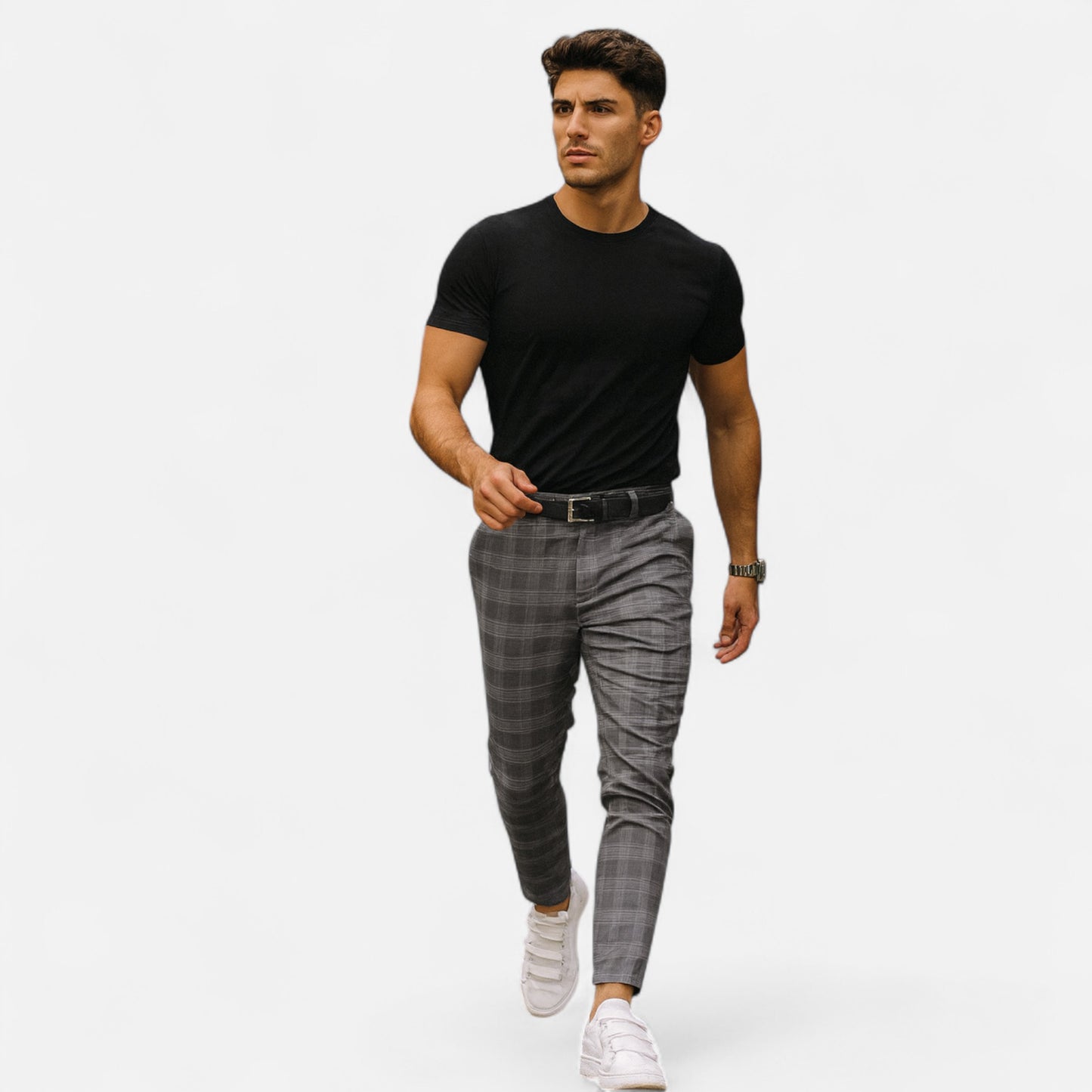 Velour Mode | Chino à carreaux élégant pour homme