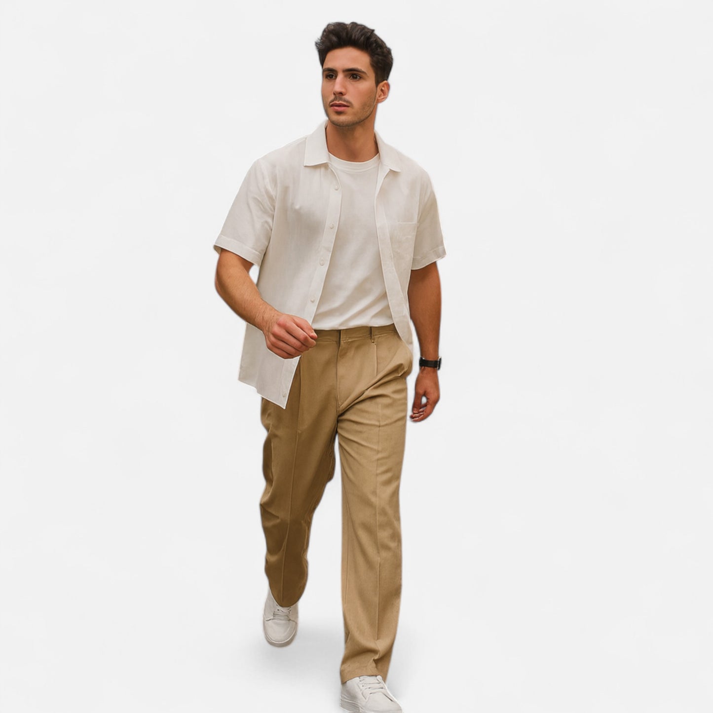 Velour Mode | Pantalon ample décontracté coupe droite