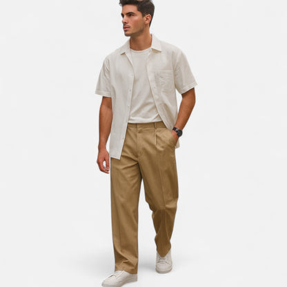 Velour Mode | Pantalon ample décontracté coupe droite