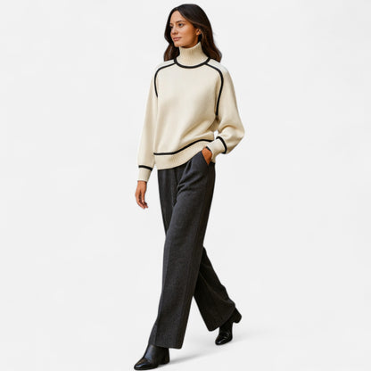 Velour Mode | Pull chaud d’hiver à col roulé pour femme