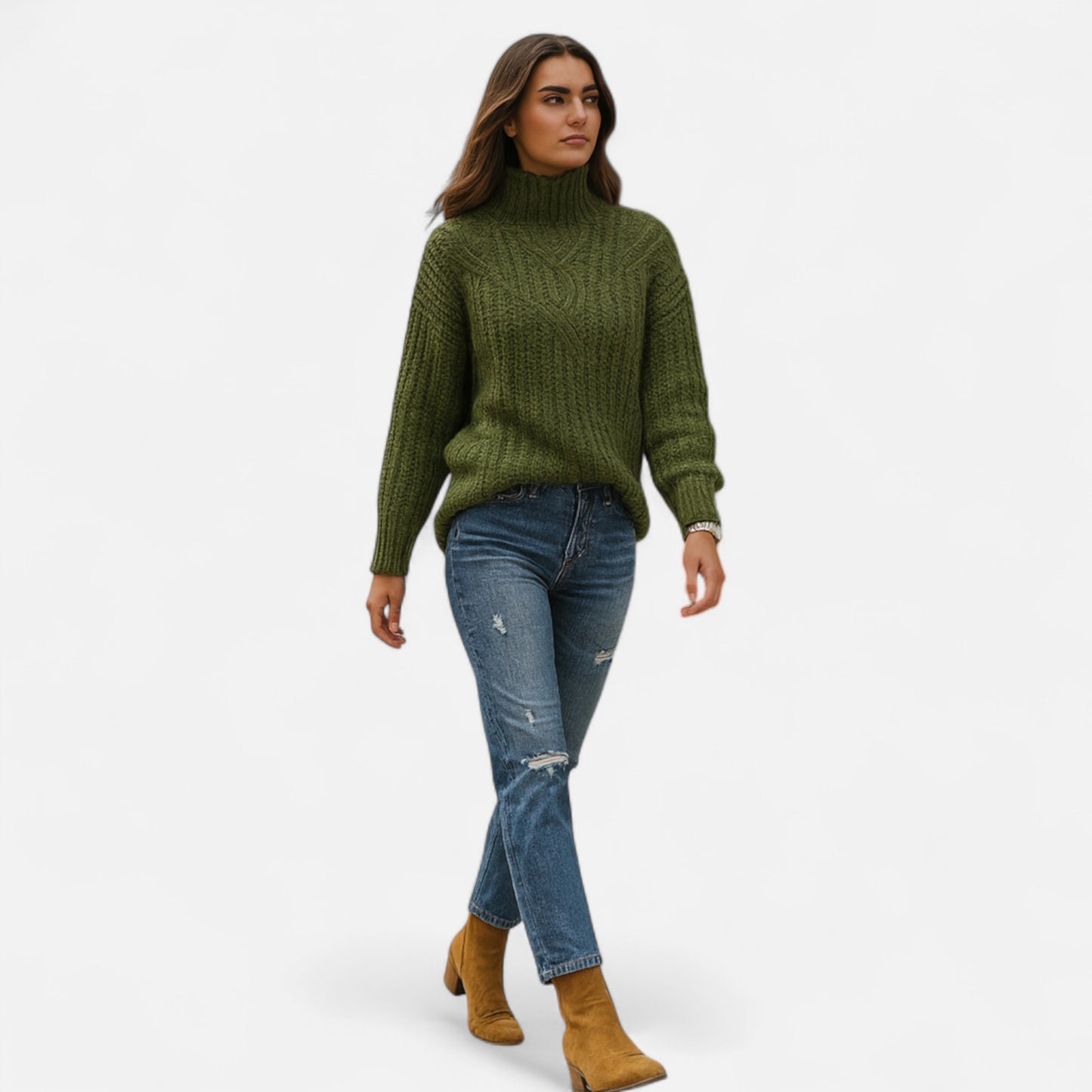 Velour Mode | Pulls en maille col roulé pour femme