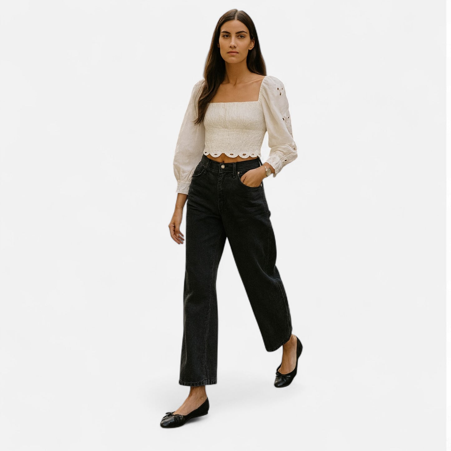 Velour Mode | Jean en denim coupe ample pour femme