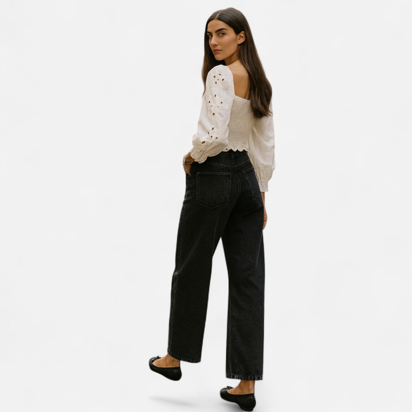 Velour Mode | Jean en denim coupe ample pour femme