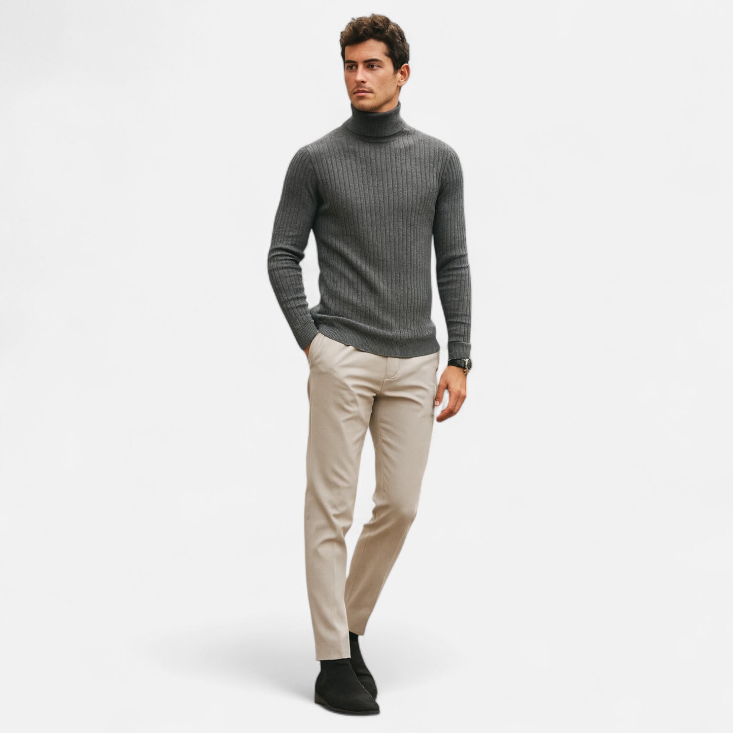 Velour Mode | Pull d’hiver à col roulé pour homme