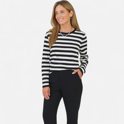 Velour Mode | Haut estival chic à rayures fines