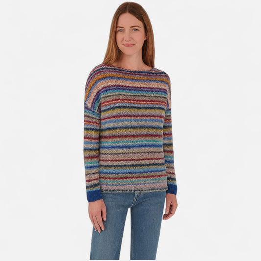 Velour Mode | Pull rayé élégant à manches longues