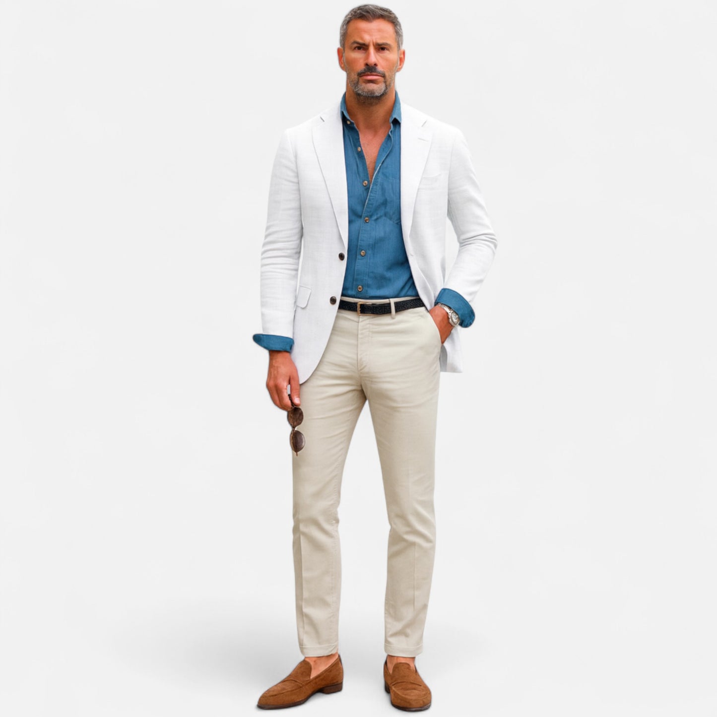Velour Mode | Blazer en lin respirant pour homme