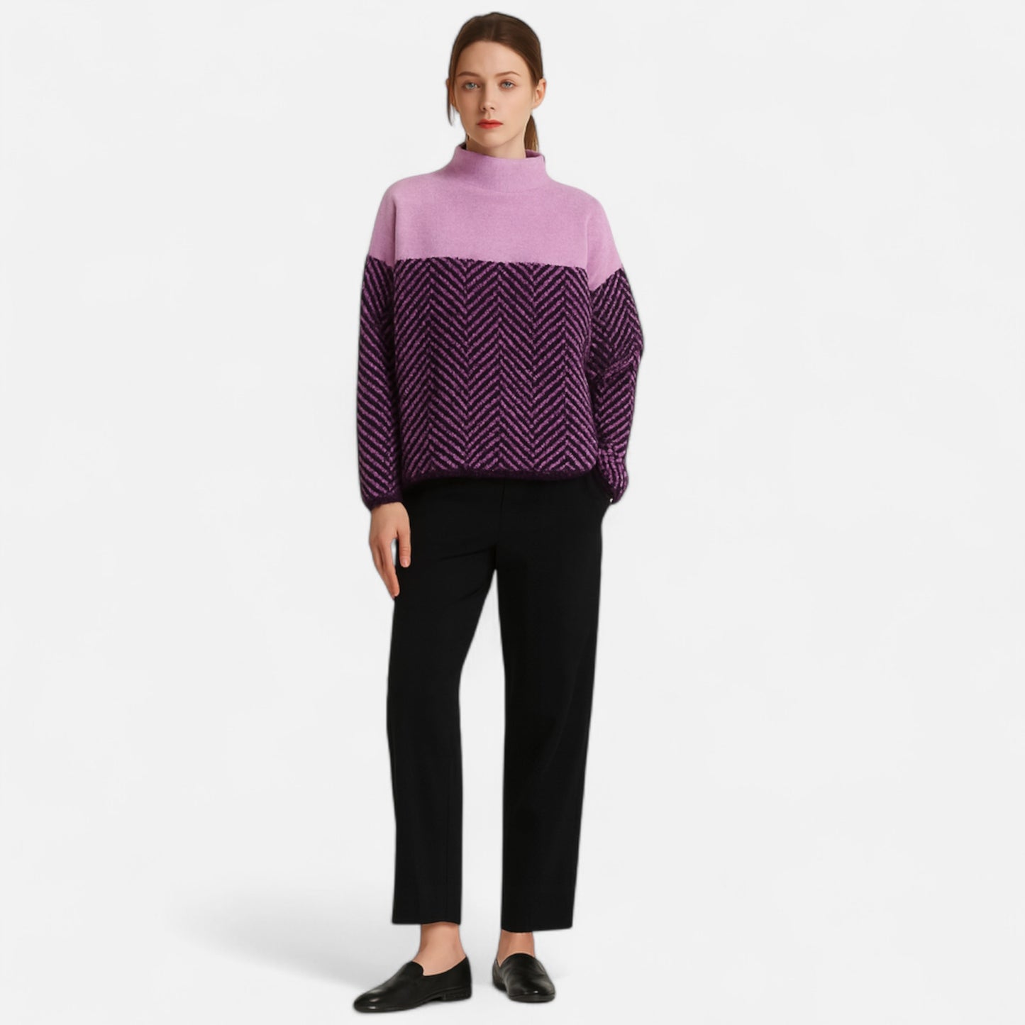 Velour Mode | Pull Femme Élégant en Maille Patchwork