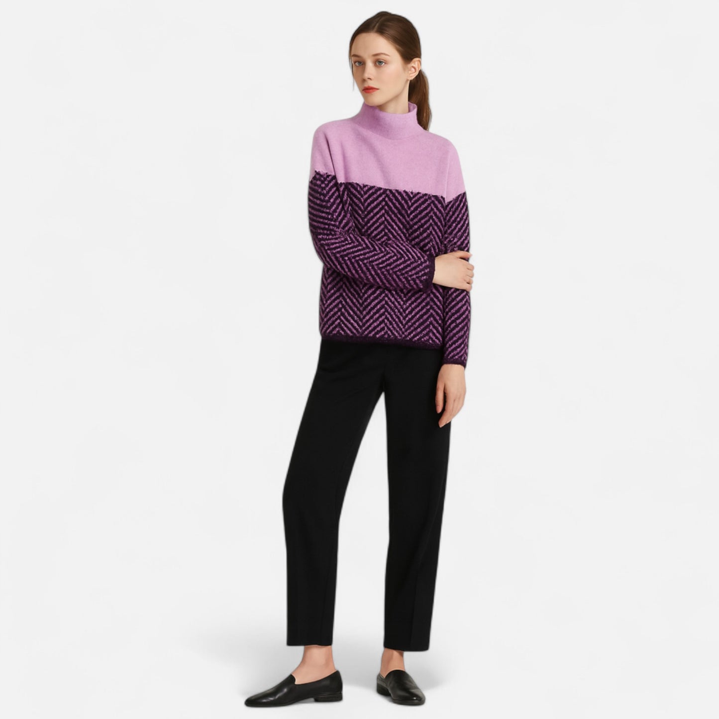 Velour Mode | Pull Femme Élégant en Maille Patchwork