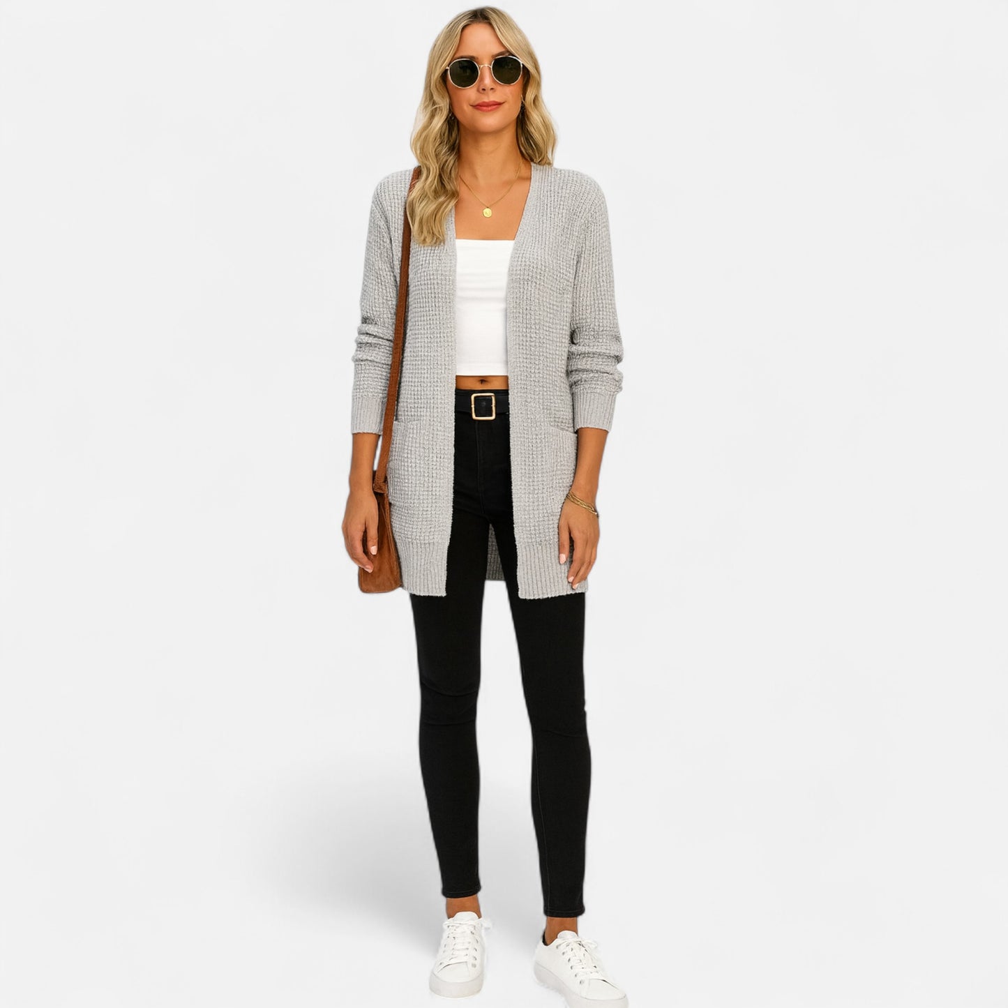 Velour Mode | Cardigan Femme à Manches Longues Élégant