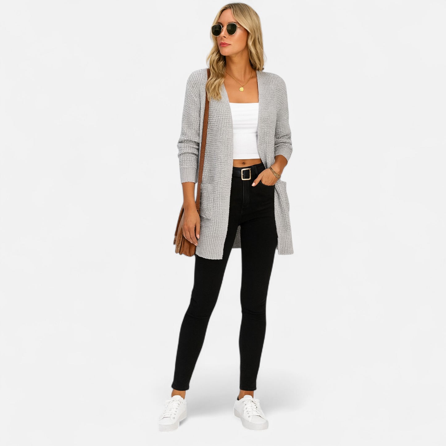 Velour Mode | Cardigan Femme à Manches Longues Élégant