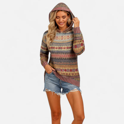 Velour Mode | Hoodie Femme Style Norvégien avec Capuche