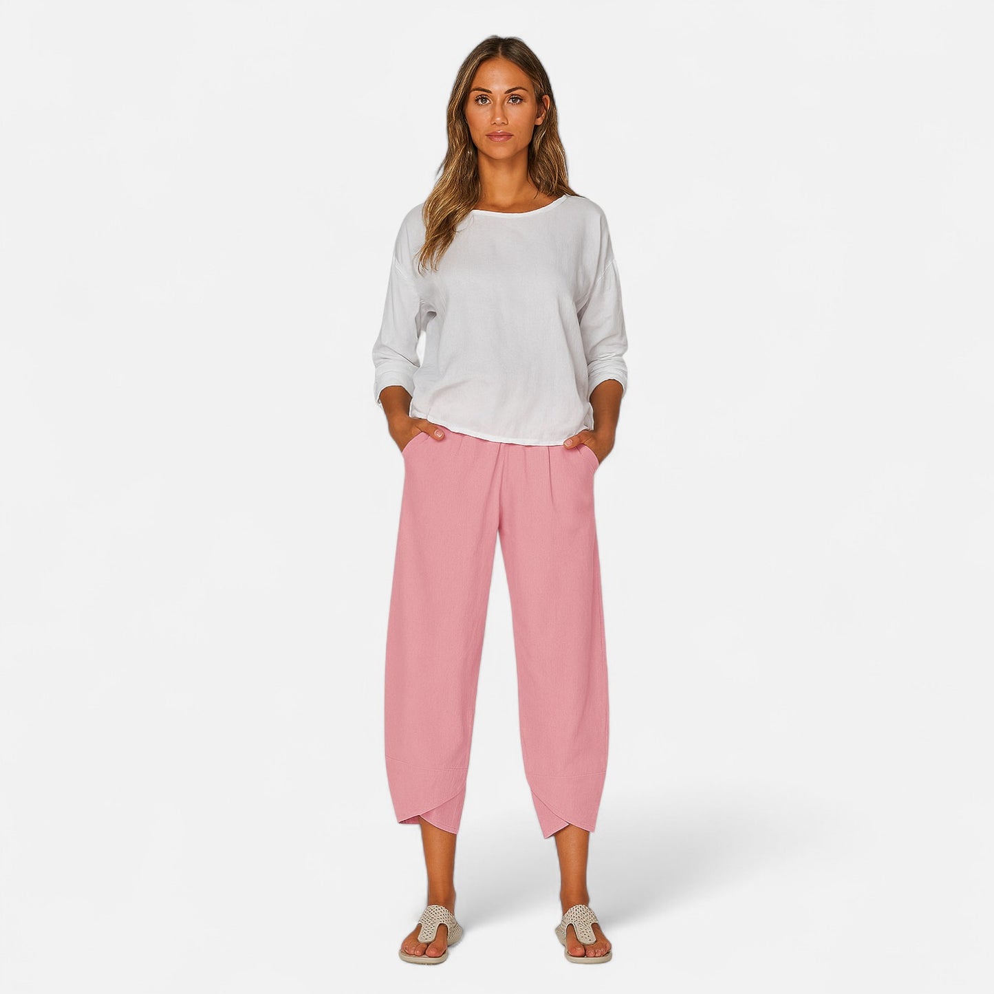 Velour Mode | Pantalon Femme en Tissu Léger – Fluidité Naturelle, Élégance Aérienne