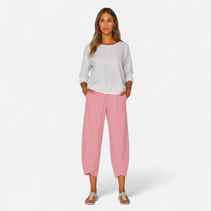 Velour Mode | Pantalon Femme en Tissu Léger – Fluidité Naturelle, Élégance Aérienne