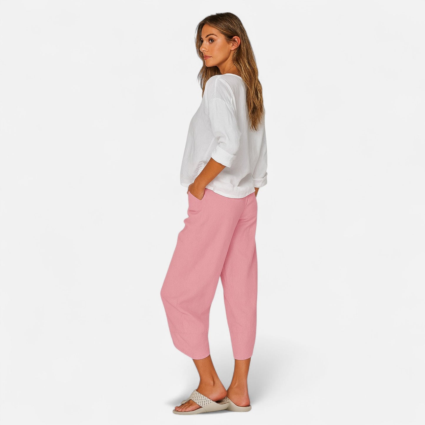 Velour Mode | Pantalon Femme en Tissu Léger – Fluidité Naturelle, Élégance Aérienne