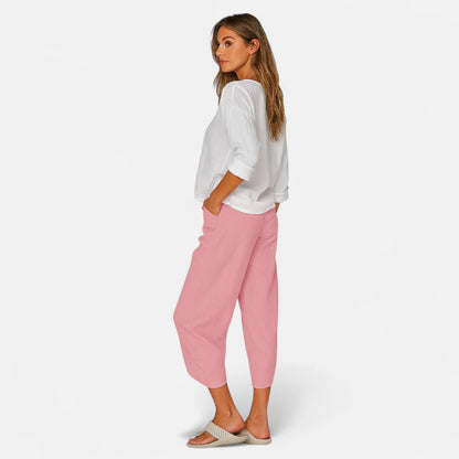 Velour Mode | Pantalon Femme en Tissu Léger – Fluidité Naturelle, Élégance Aérienne