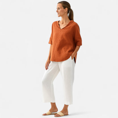 Velour Mode | Blouse Décontractée Femme – Élégance Simple, Confort Quotidien